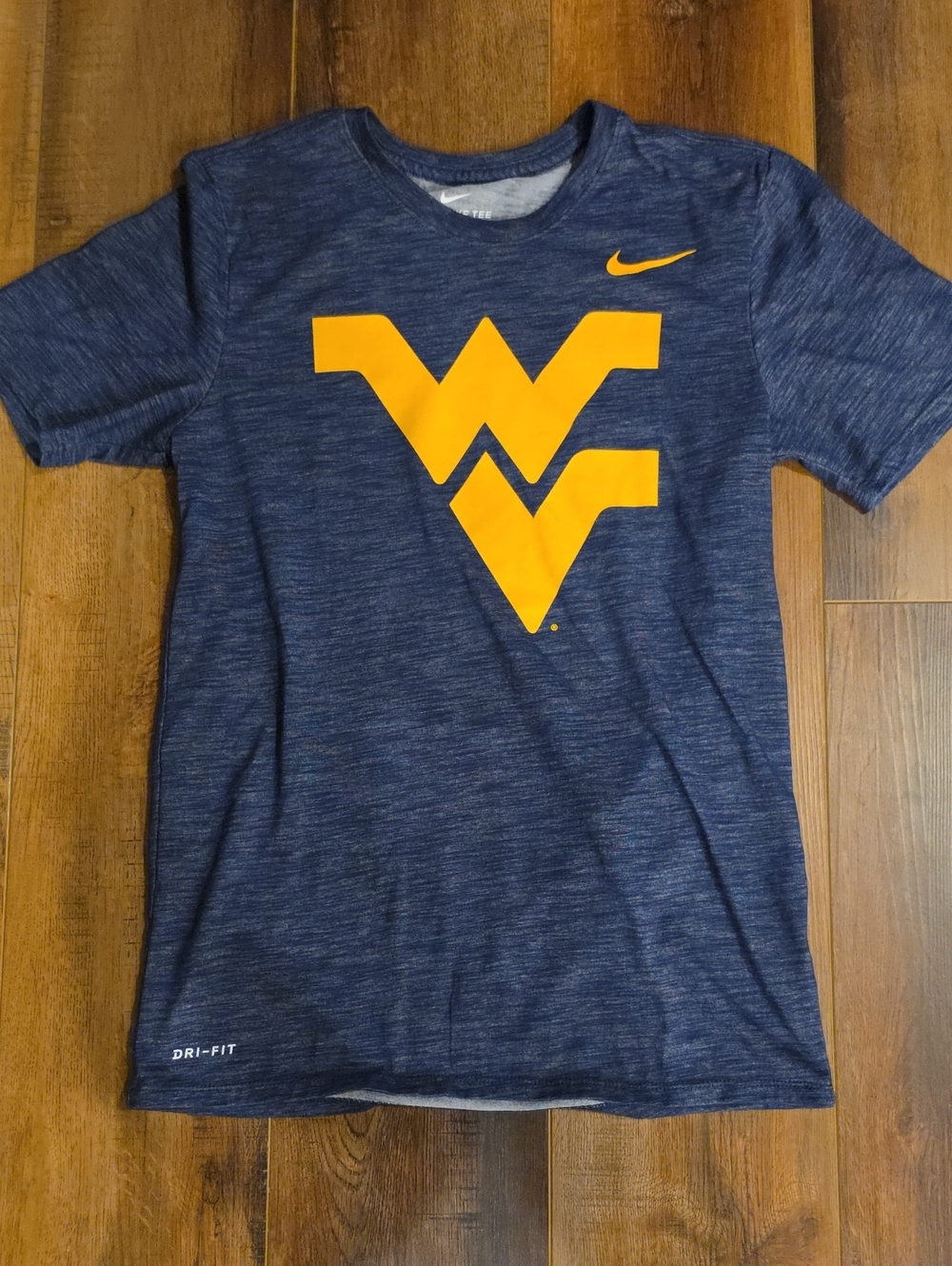 Nike Navy Blue Short Sleeve Tee with Gold WV Logo